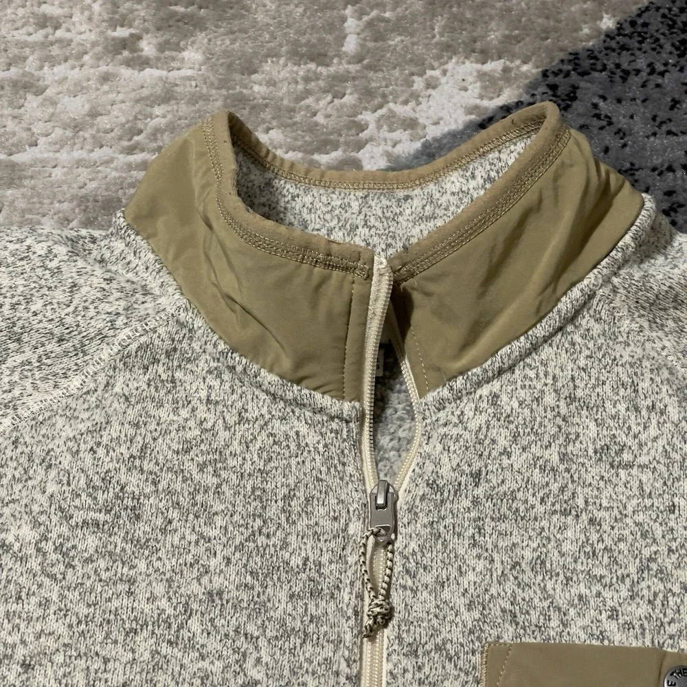 The North Face Fleece Jacket Men XL Brown Gordon Lyons‎ 1/4 Zip Pullover Sweater